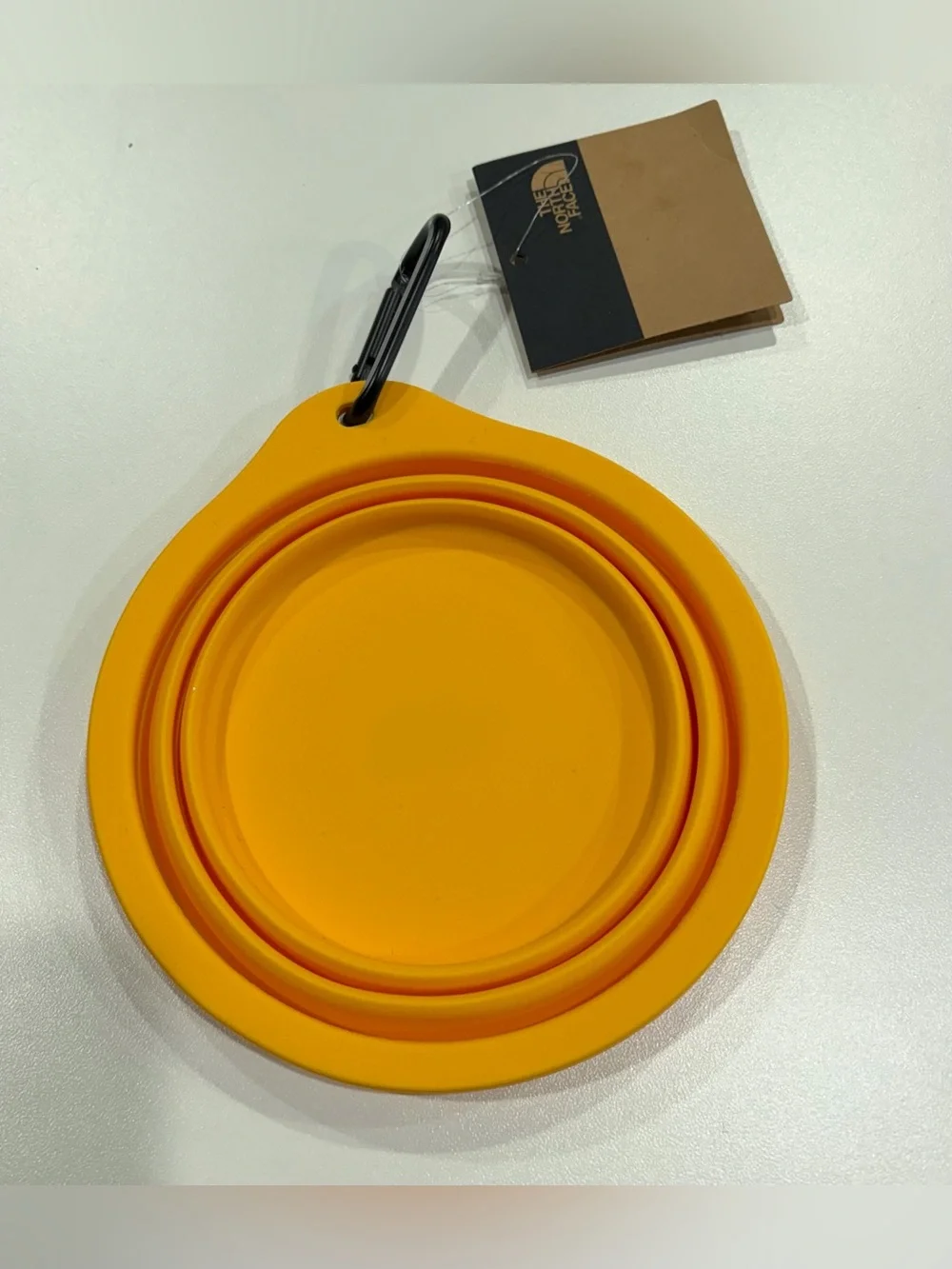The North Face Collapsible Pet Bowl - 22 oz. Yellow NWT Dog Expandable Cat